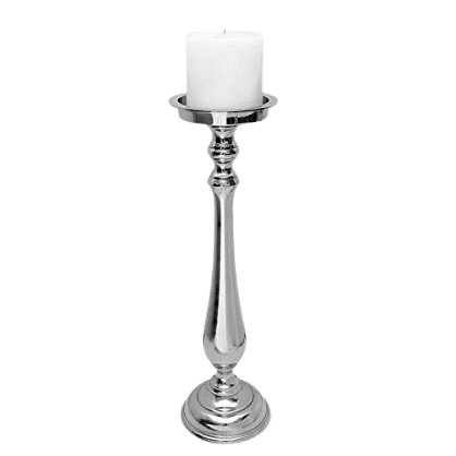 ALUMINIUM PILLAR CANDLE HOLDER (POLISH)